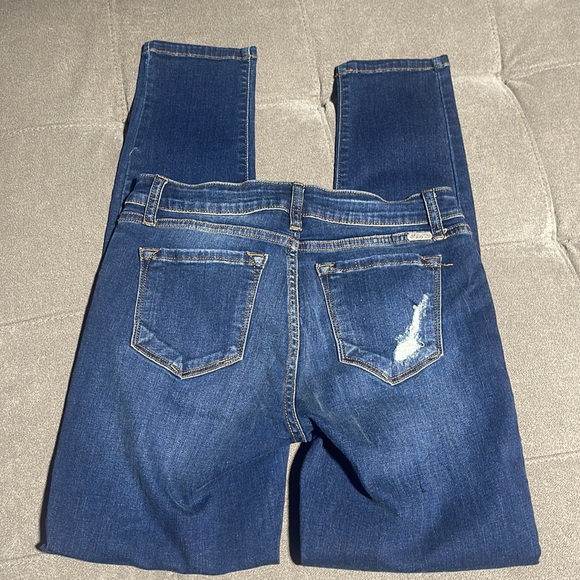 🥰🥰CanKan Dark Wash Mid Rise Distressed Jeans🥰🥰 - Picture 8 of 14